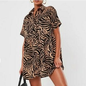 Zebra mini smock dress